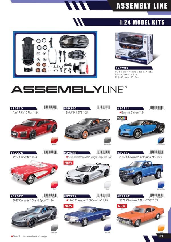 MAISTO DIE CAST 1:24 auto Special Edition, assembly line, assort., 39900