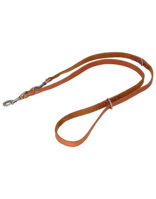 Adori Dresseerlijn Vetleder Met Print - Hondenriem - 200x1.8 cm Cognac M\/L