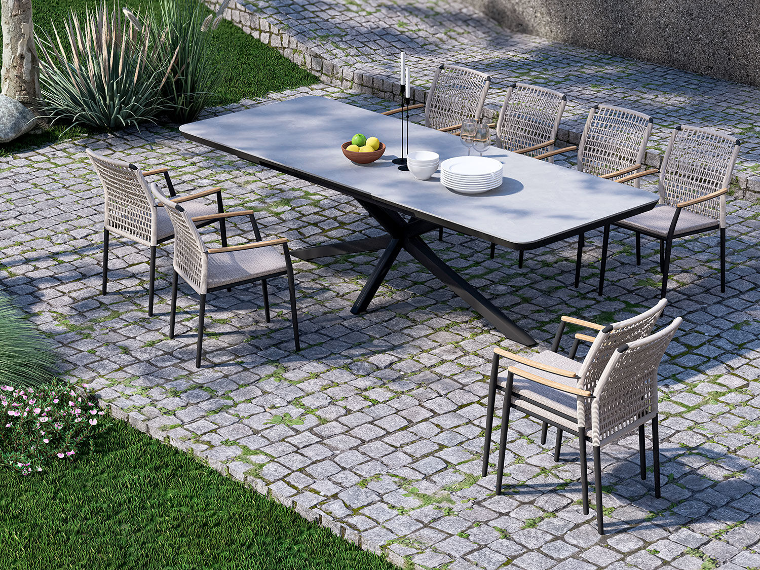 Gartentisch Pascal mit Synchron-Auszug