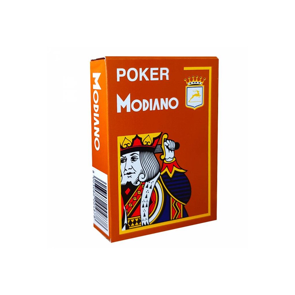 Jeu de 54 cartes Modiano format poker - Marron