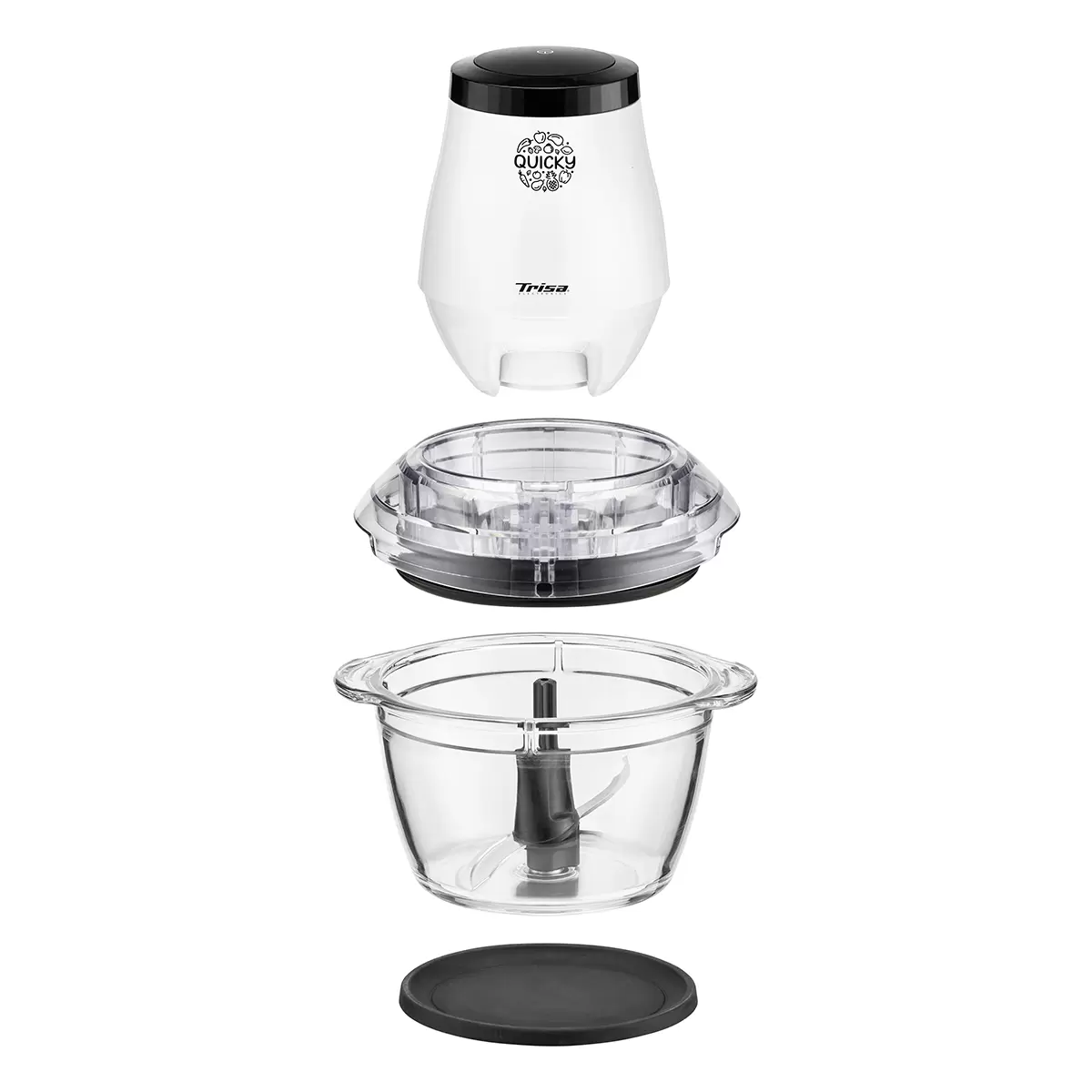 Häcksler Trisa Quicky schwarz,transparent,weiss