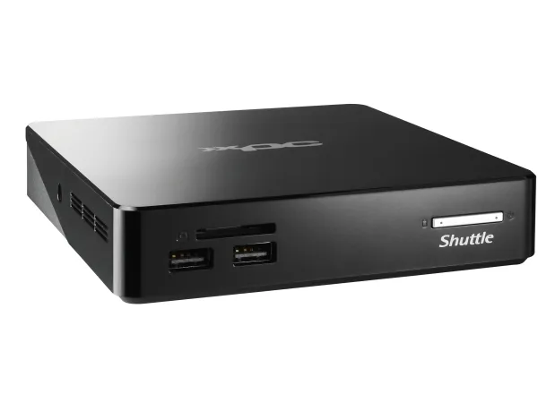 Shuttle XPC nano NS02AV2 - Android PC - mini PC 1 RK3368 op til - RAM 2 GB - flash - eMMC 16 GB - PowerVR SGX6110 - Gigabit Ethernet - Android 8.1 (Oreo) - skærm: ingen - sort