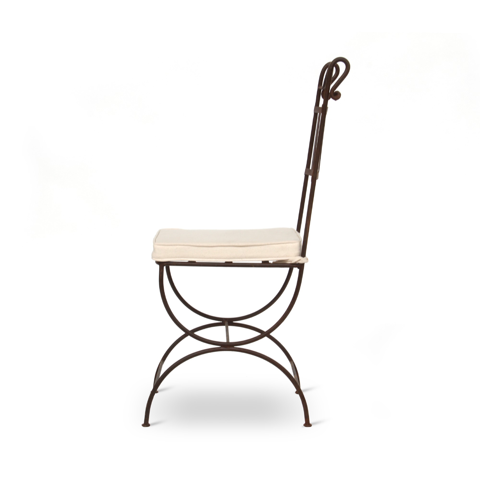 Eisenstuhl 'Mahira' mit Kissen, rostbraun, T 40 cm, B 40 cm, H 102 cm günstig bestellen
