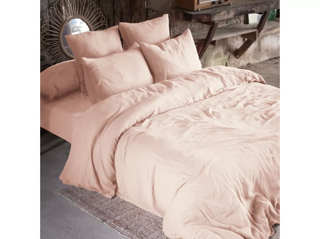 Housse de Couette 260 x 240 cm GAÏA Guimauve