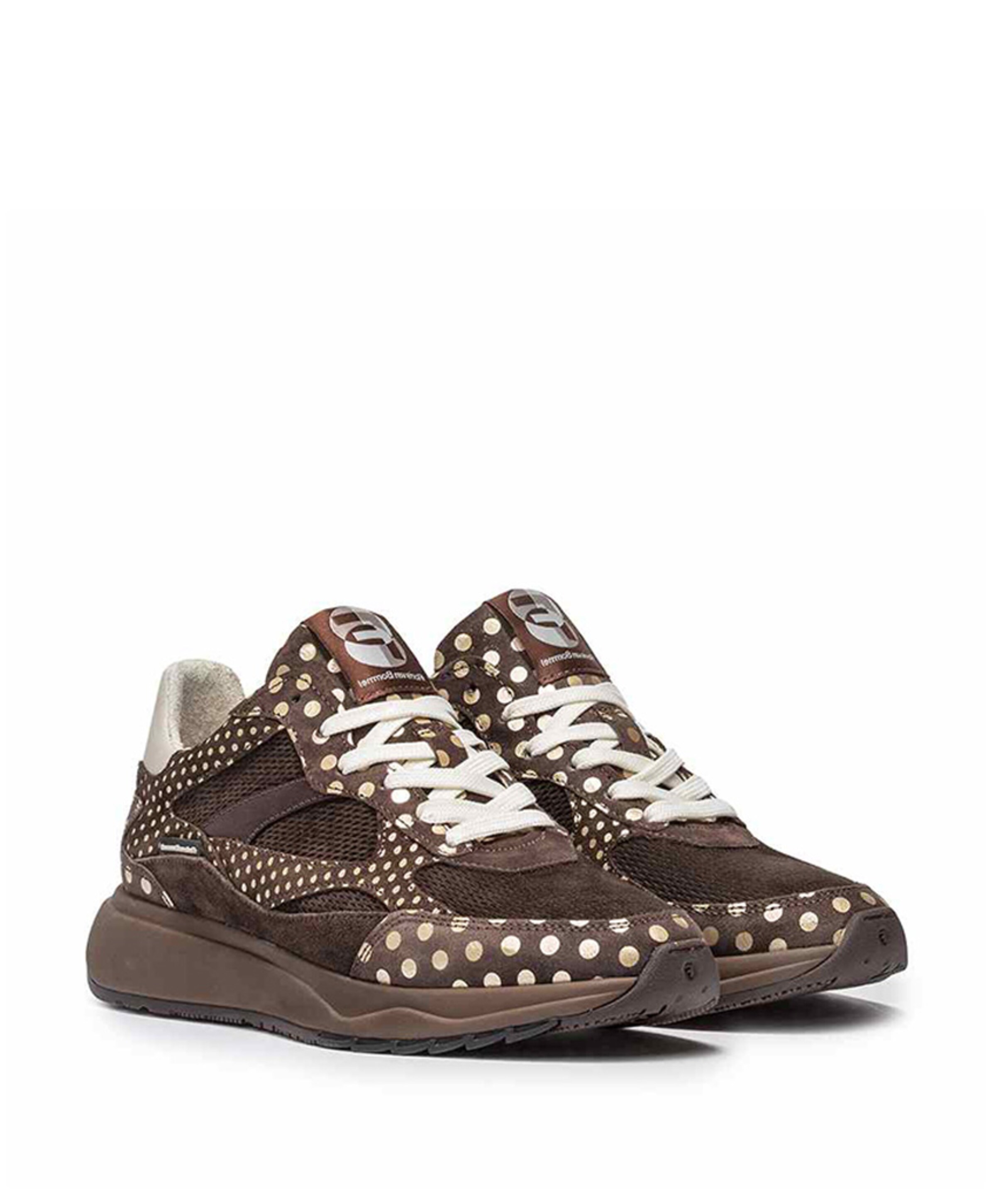 Floris van Bommel dames sneakers bruin