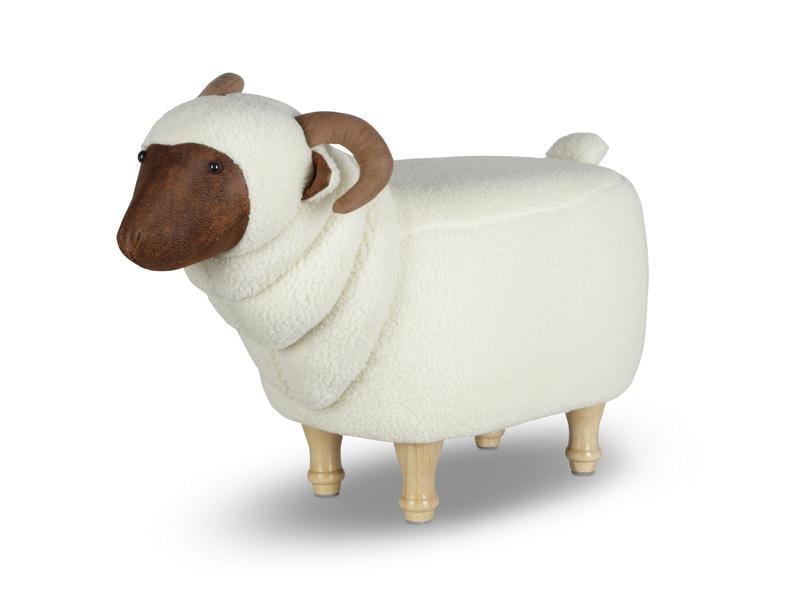 zoosy Kinderhocker Ziege Helga Weiss Taburett in Ziegenform