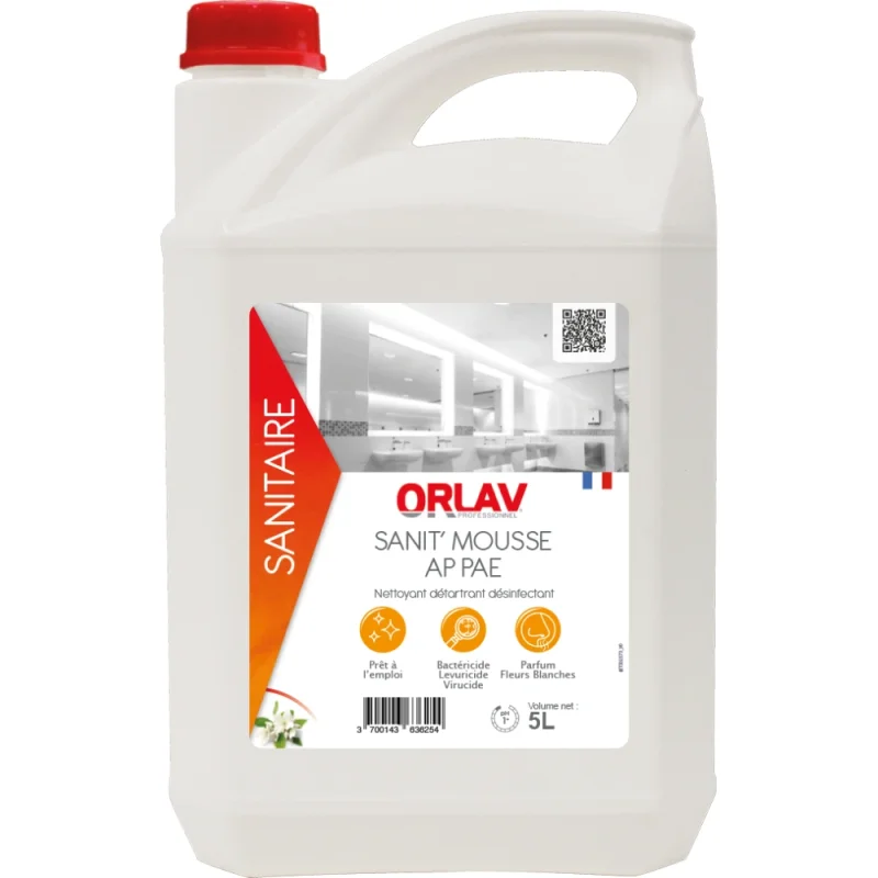 ORLAV - Nettoyant sanitaire - Prêt à l'emploi - 5L