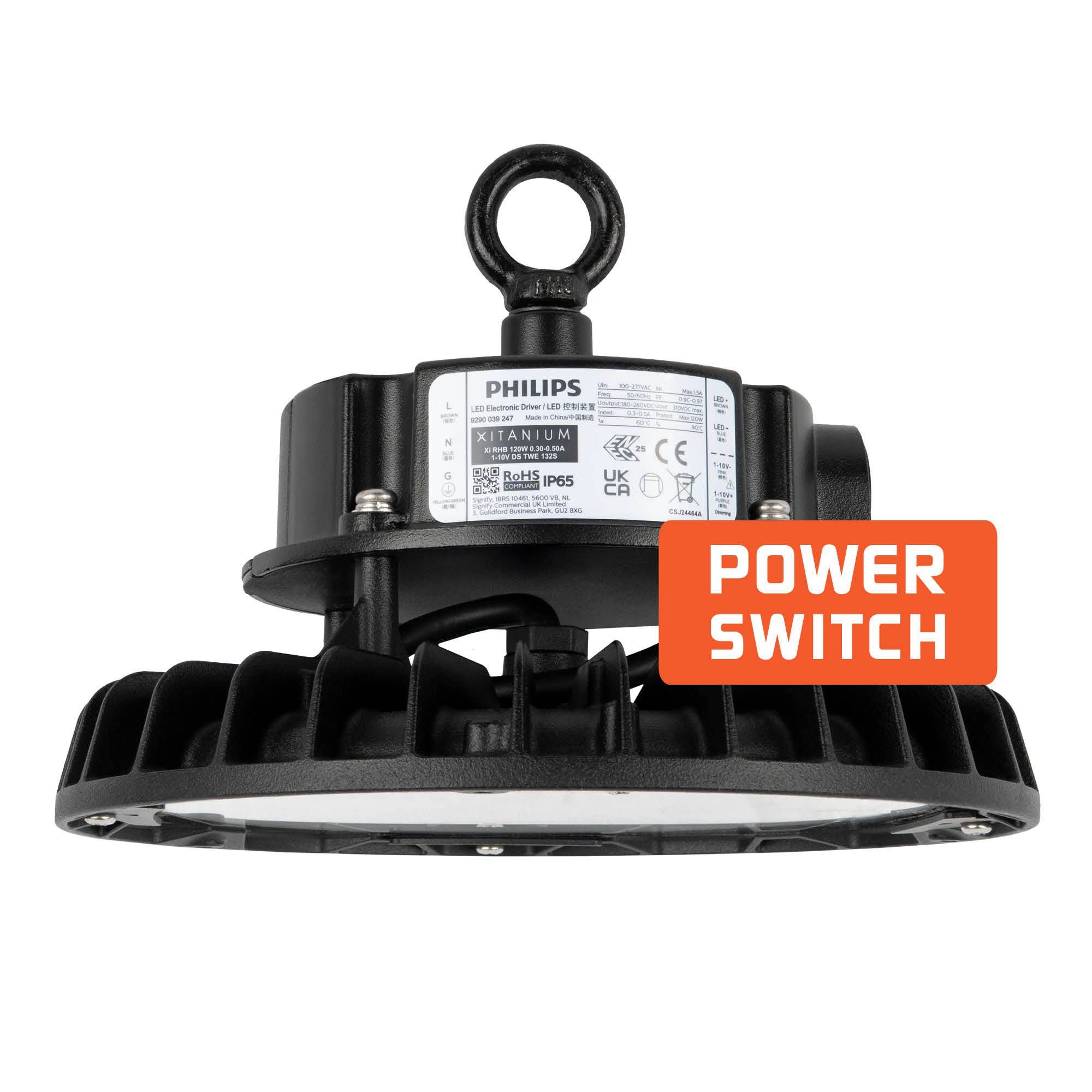 LED Hallenstrahler Philips Driver 100W / 80W / 55W 120° 175lm/W