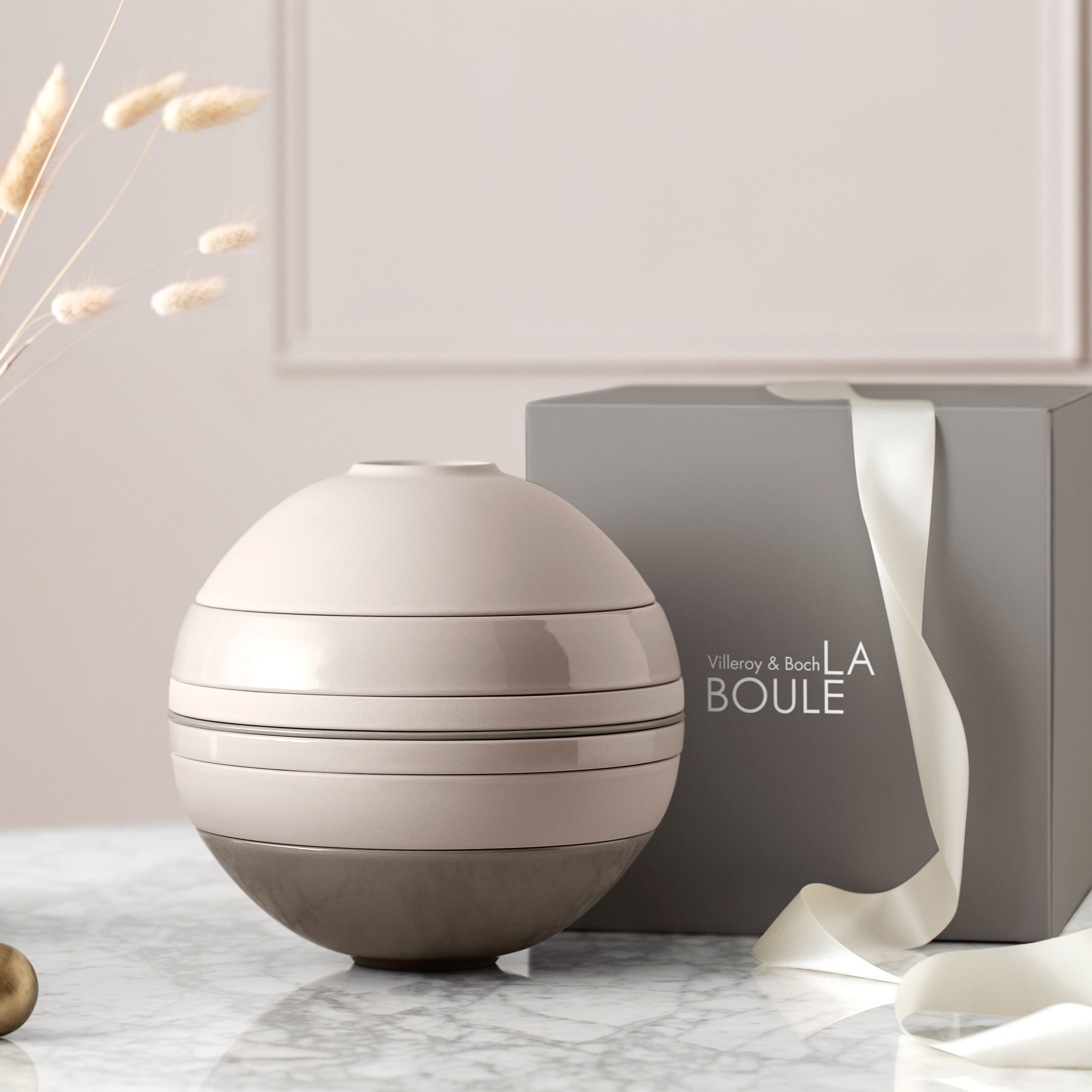 La Boule Dinnerware set Beige, Premium Porcelain