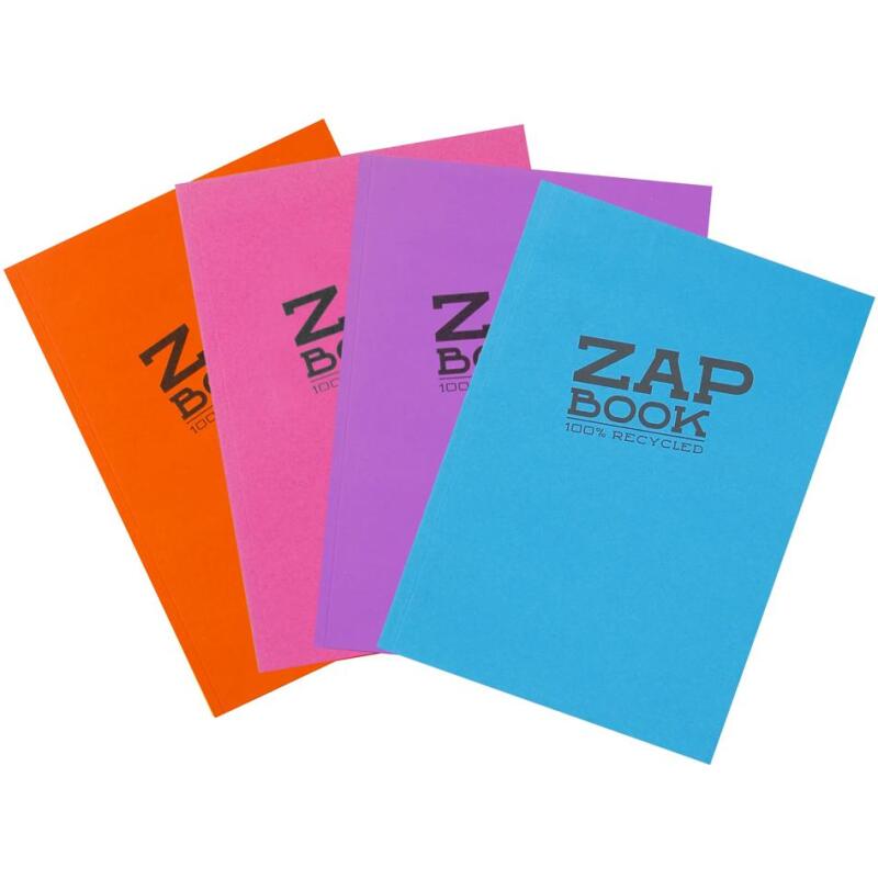 Zap Book carnet collé 160F A6 80g - Aléatoire