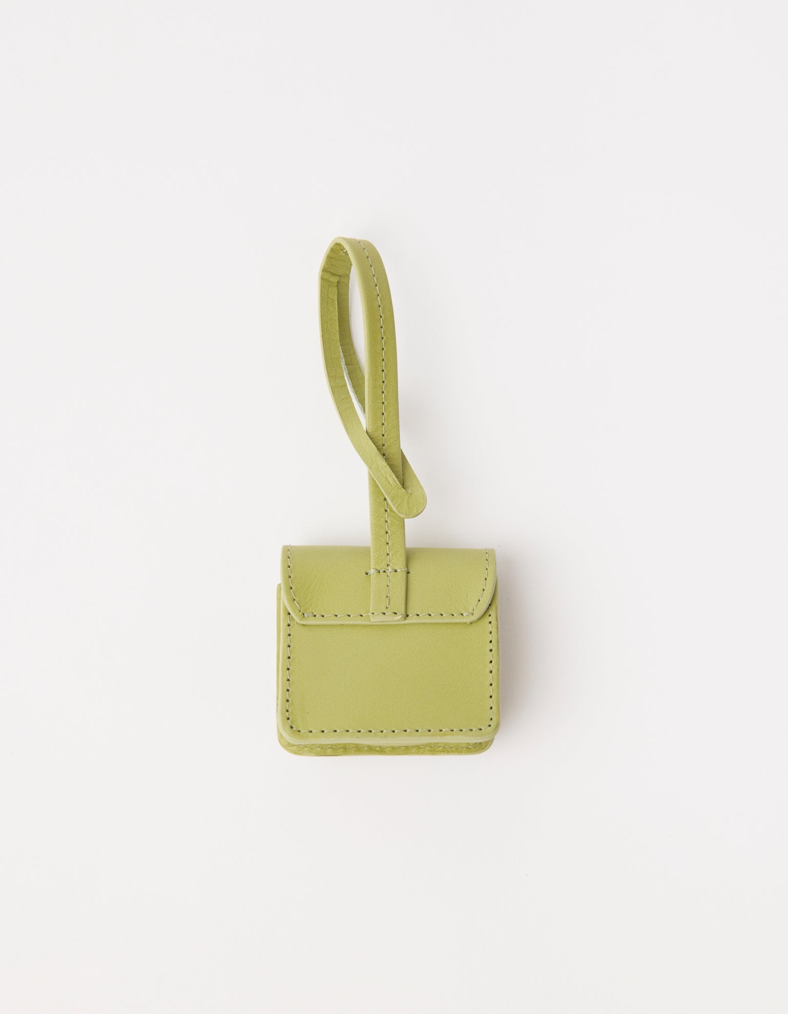 Harper Bag Charm - Tea Green Classic Leather