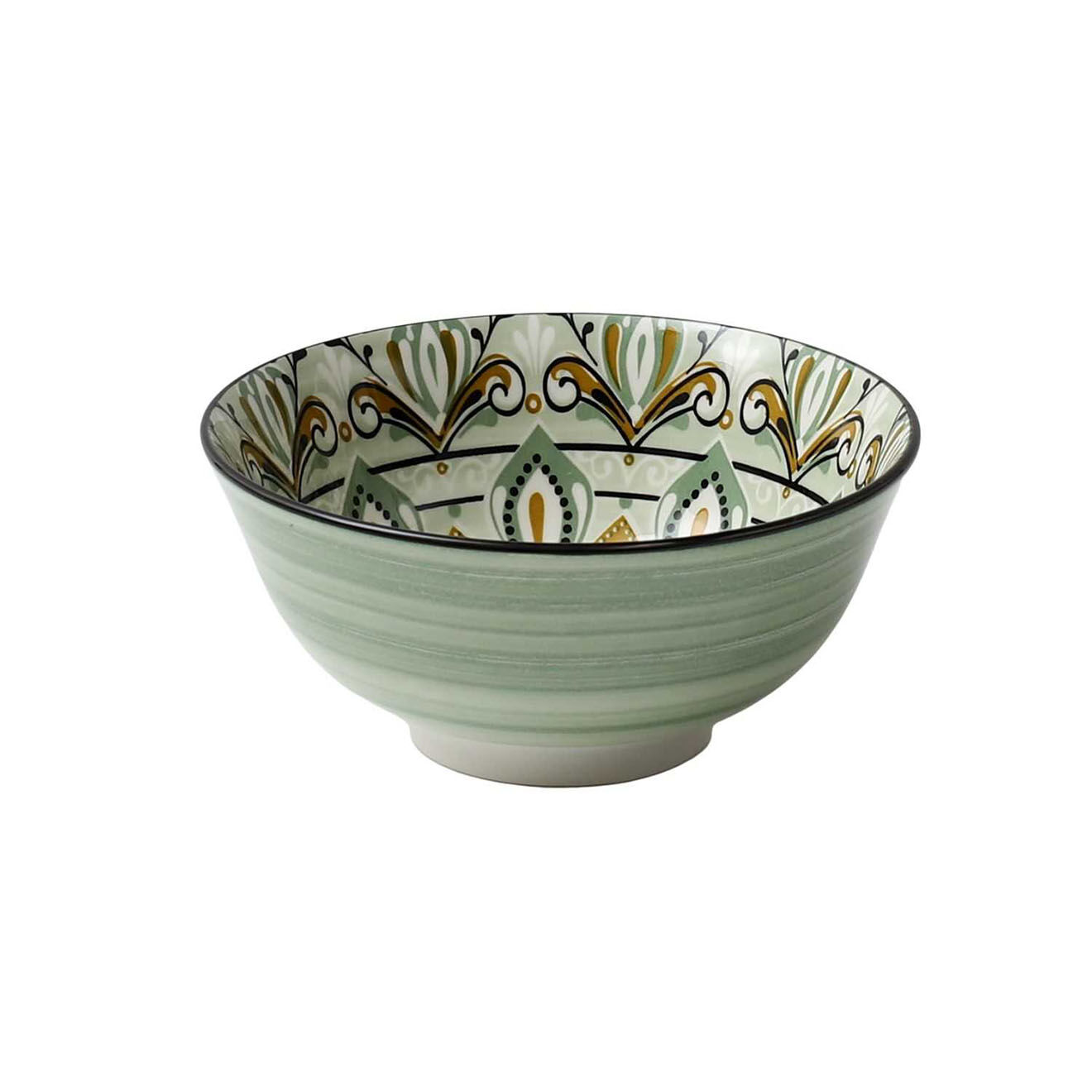 Home Deco Factory Bol jaipur vert - D.15.5x7.5 cm