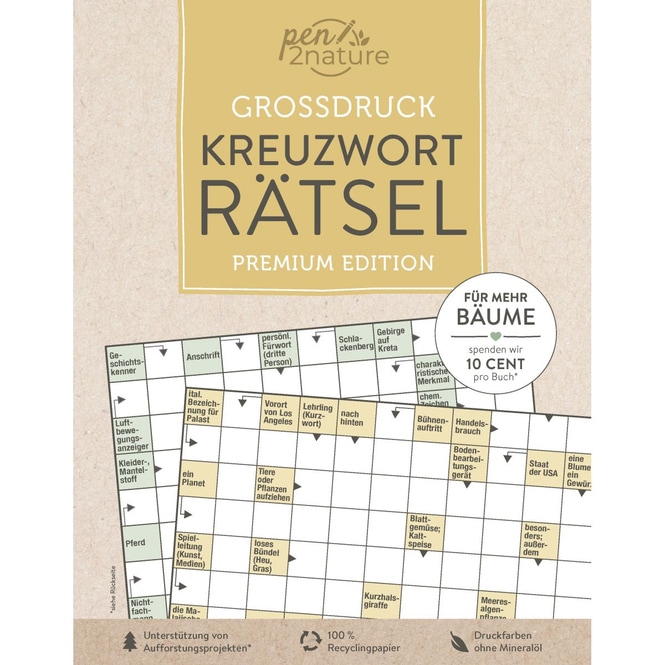 Grossdruck - Kreuzwort Rätsel - Premium Edition