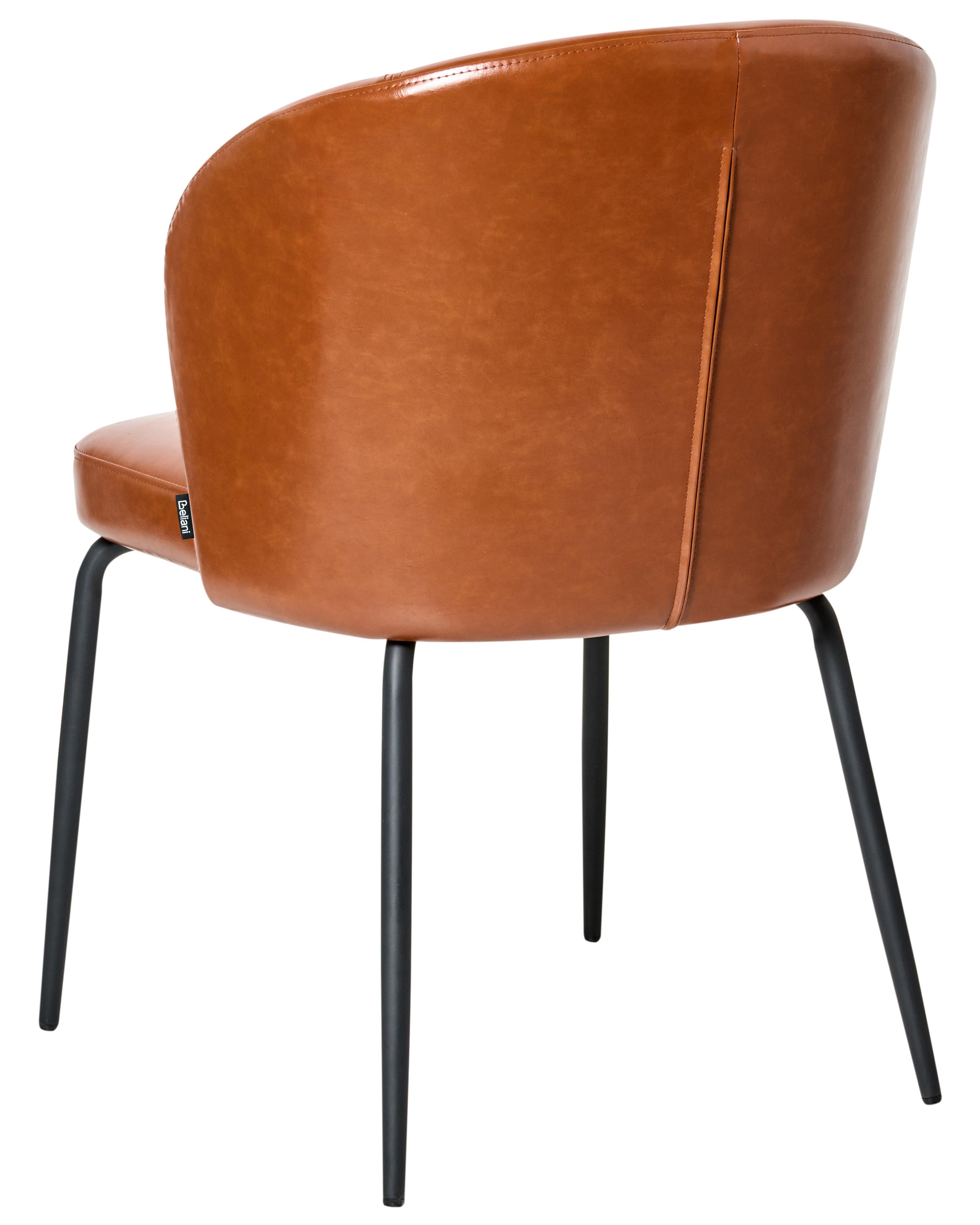 Set van 2 eetkamerstoelen ZANA Kunstleer Goudbruin
