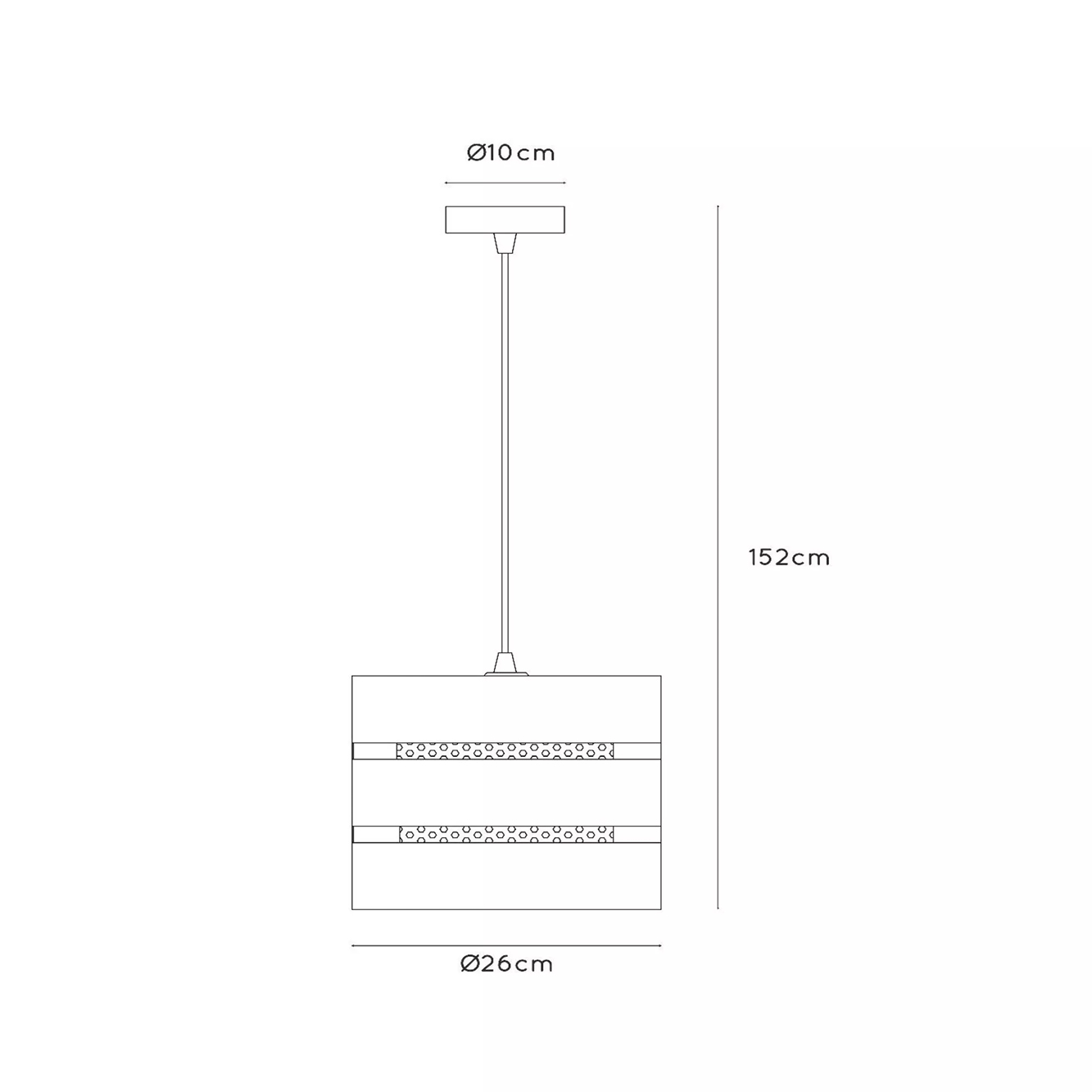 ROSAS HANGLAMP Ø 26CM ZWART