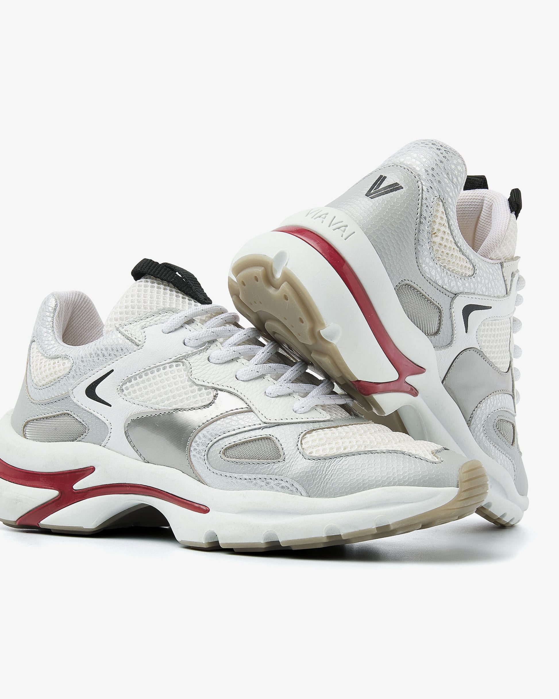 VIA VAI grijze dames sneakers Vesper Due