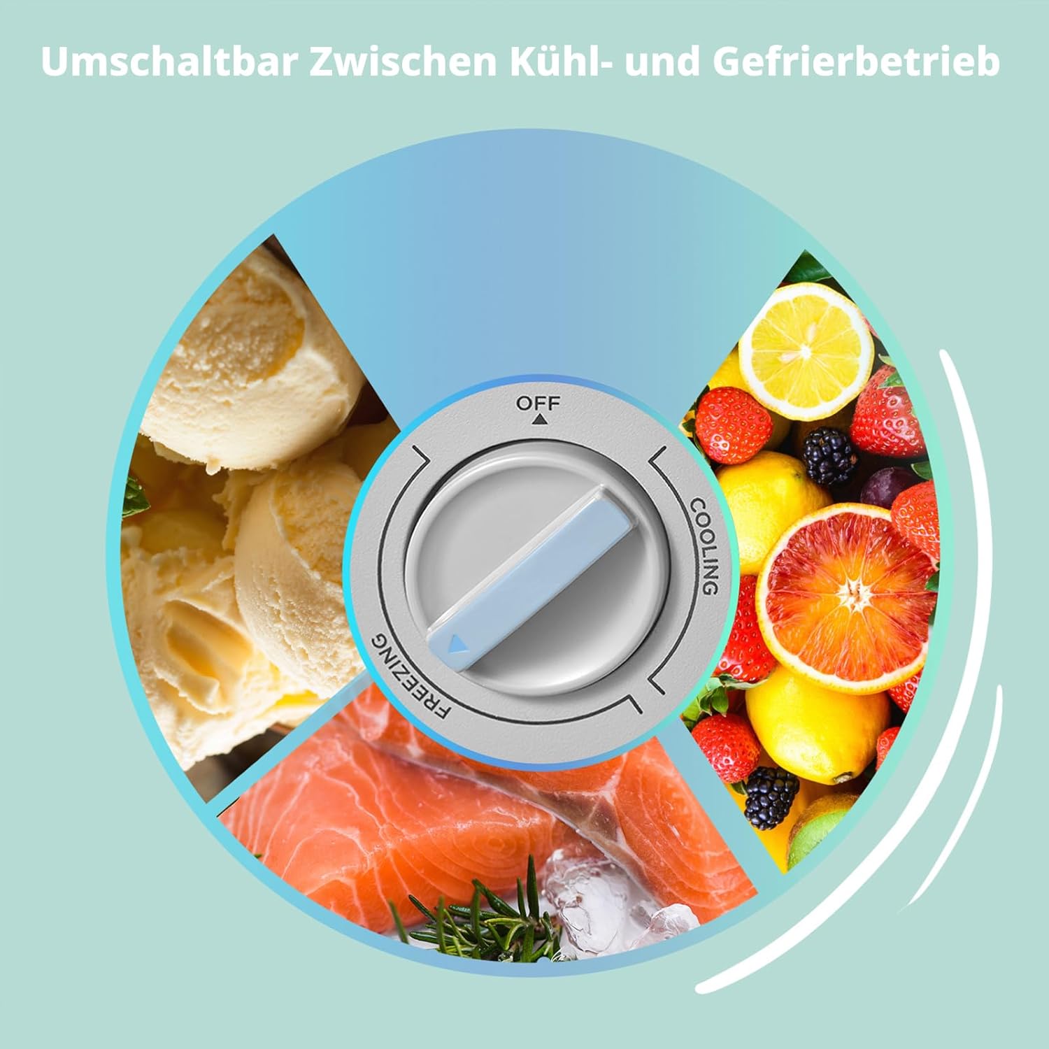 RCC102WH2EU(E) Gefriertruhe 99L, Leise 38dB, 4-Sterne-Gefrieren, Flexibel -30°C bis +10°C, 169 kWh pro Jahr, für Küche & Garage, Weiß