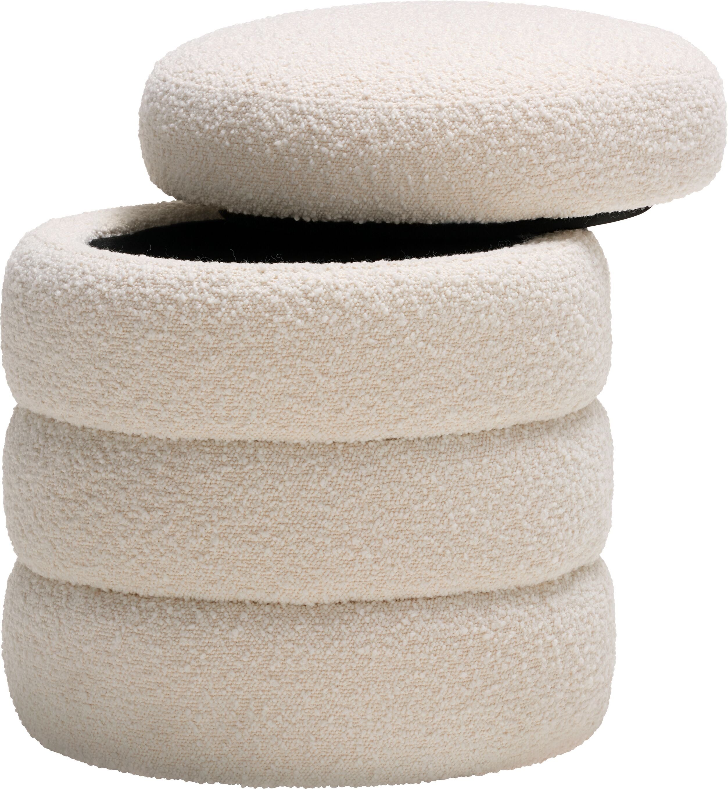LIYA Hocker - Creme / H: 47.0 cm