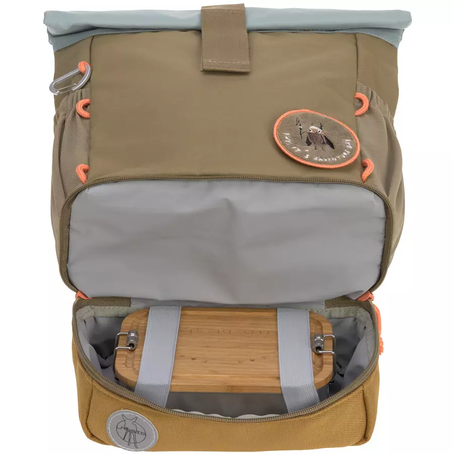 LÄSSIG Mini Rolltop Backpack, Nature olive