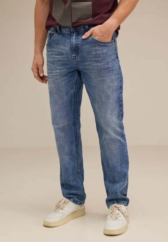 Regular Fit Jeans - indigo blue random wash