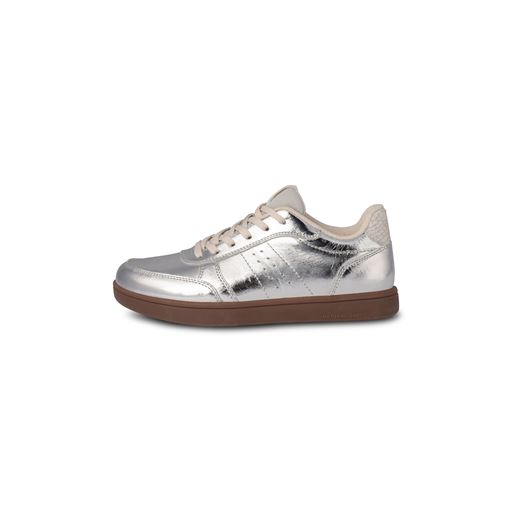 Woden Bjork Leather Sneakers, Silver, 41