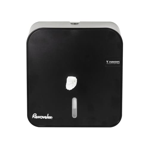 Distributeur papier hygiénique dévidage central noir Paredes Renovelar