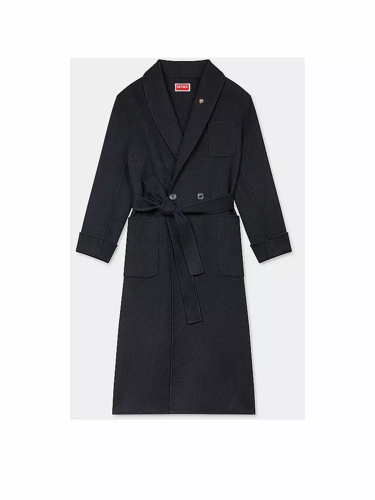 KENZO Wollmantel  schwarz