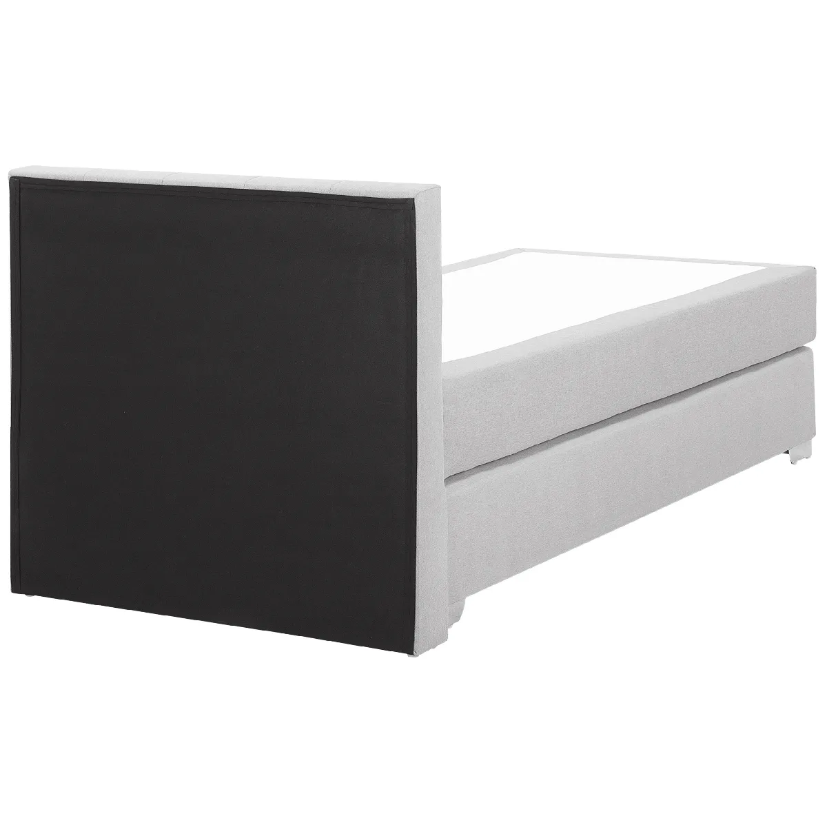 Beliani Lit Boxspring ADMIRAL 90x200 cm - Gris clair
