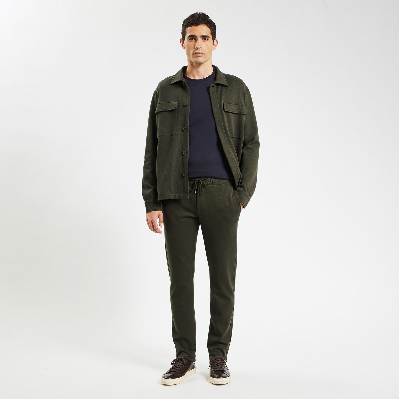 Pantalon de jogging en maille Vert kaki