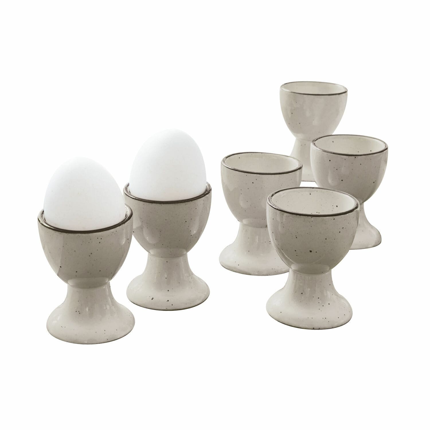 Eierbecher 6er Set Biarré grau