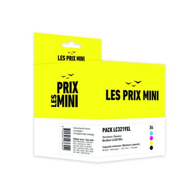 Cartouche compatible Brother LC3219XL - Pack de 4 - noir, cyan, magenta, jaune - LES PRIX MINI