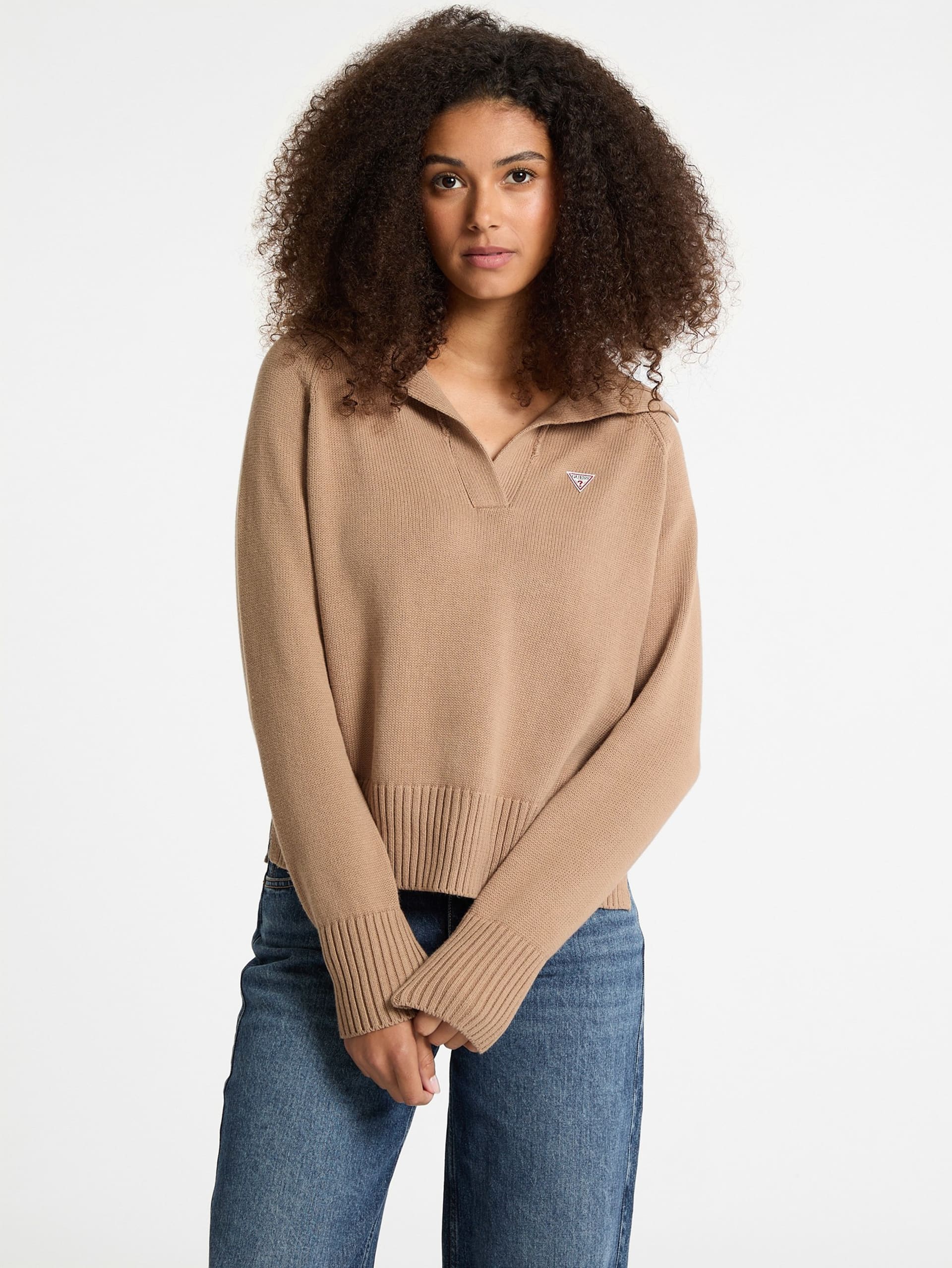 Mini suéter polo triangular