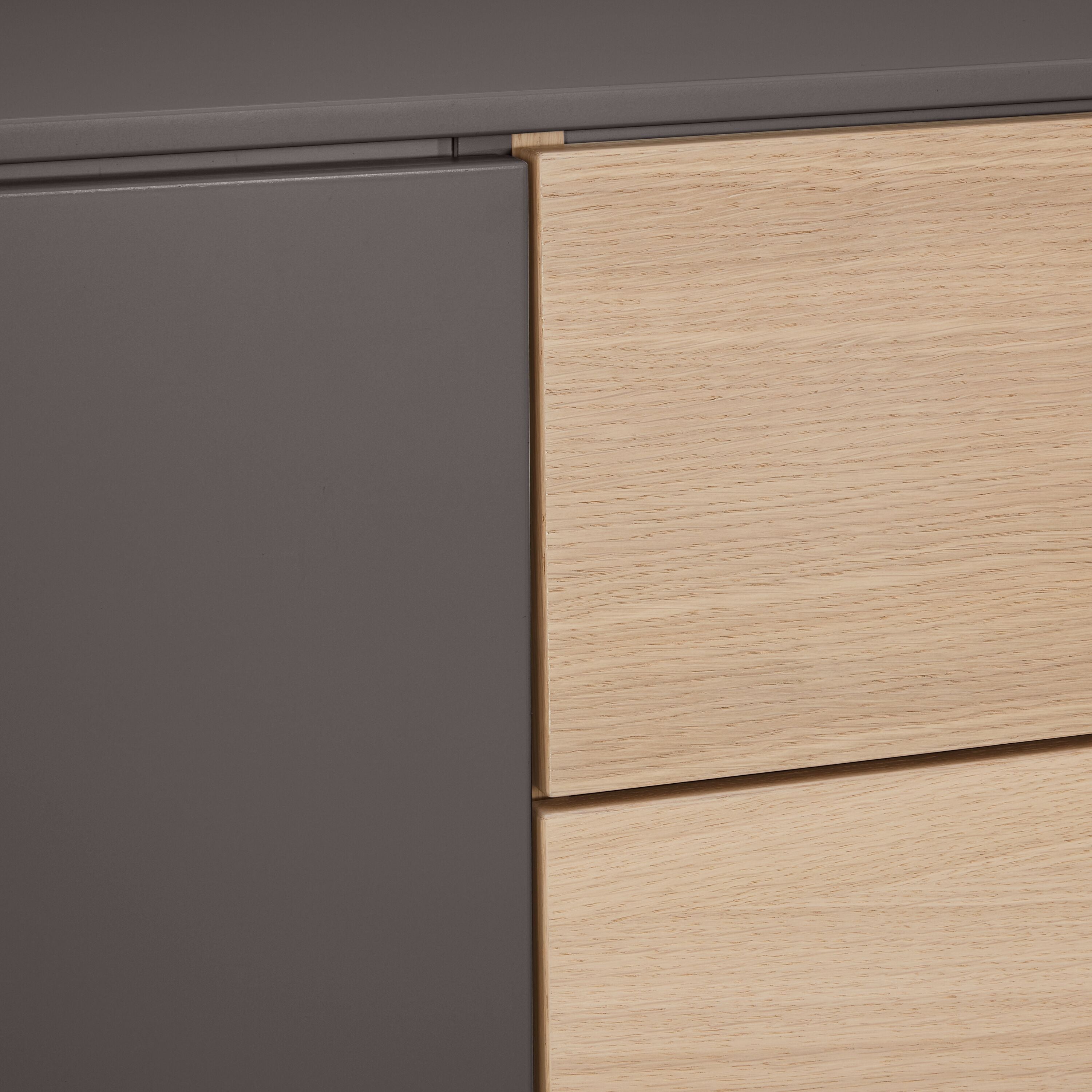 TILL Sideboard - Dunkelgrau / B: 168.0 cm x T: 41.0 cm x H: 77.0 cm