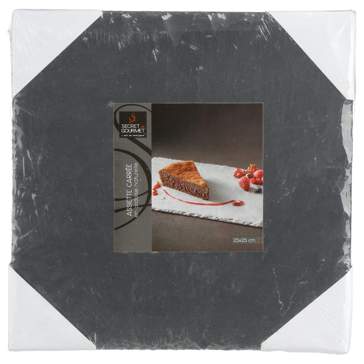 ASSIETTE ARDOISE 25X25CM