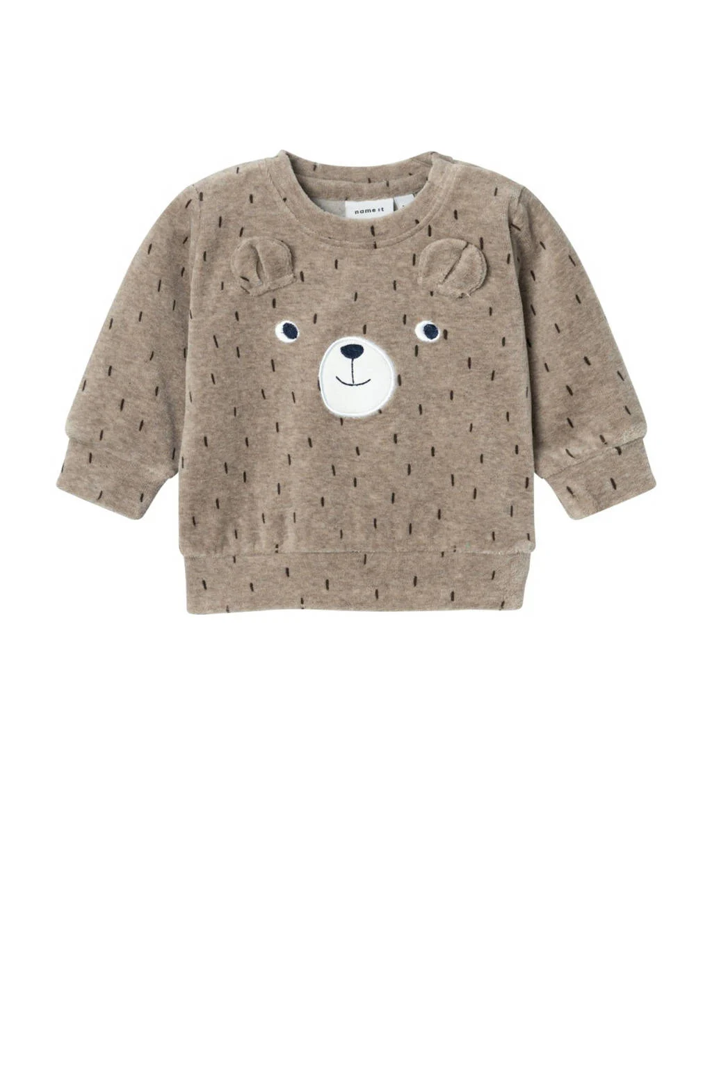 NAME IT sweater NBNNALWIN met all over print zand