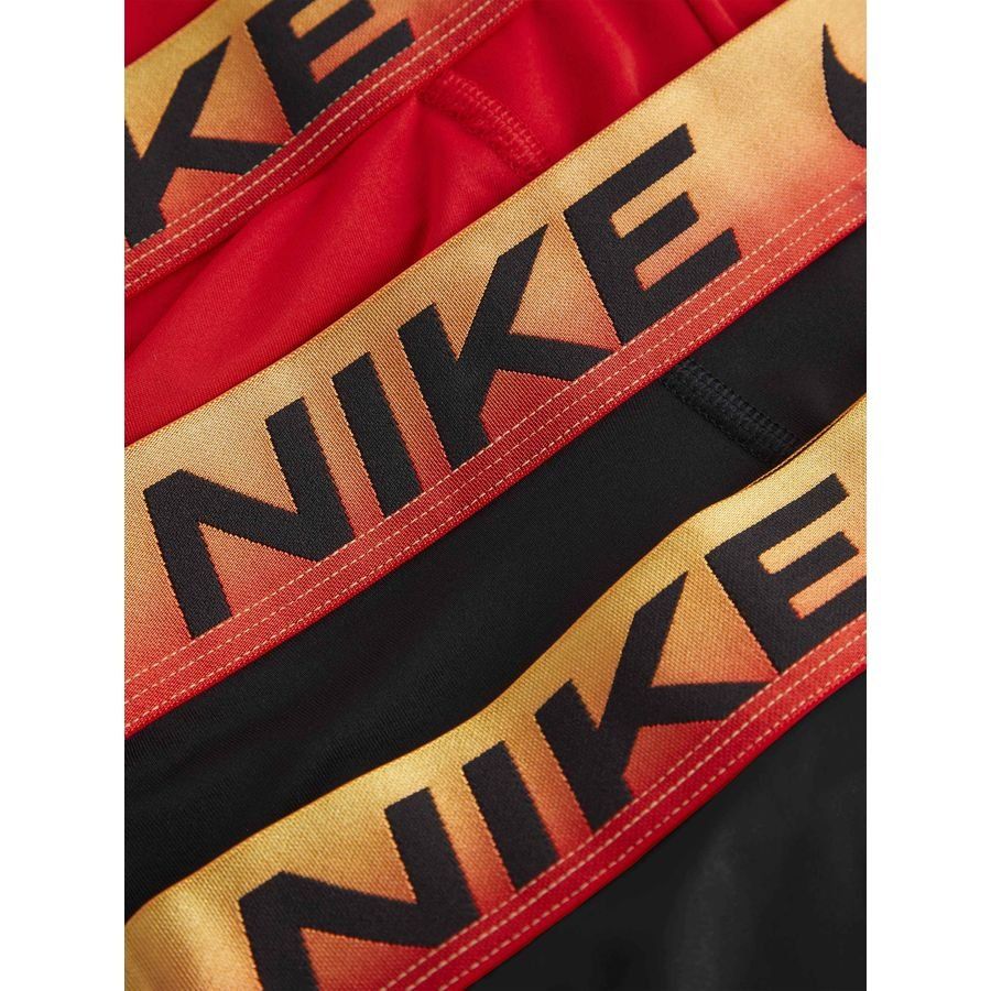 Nike Shorts Boxer Pack de 3 - Noir/Rouge/Doré