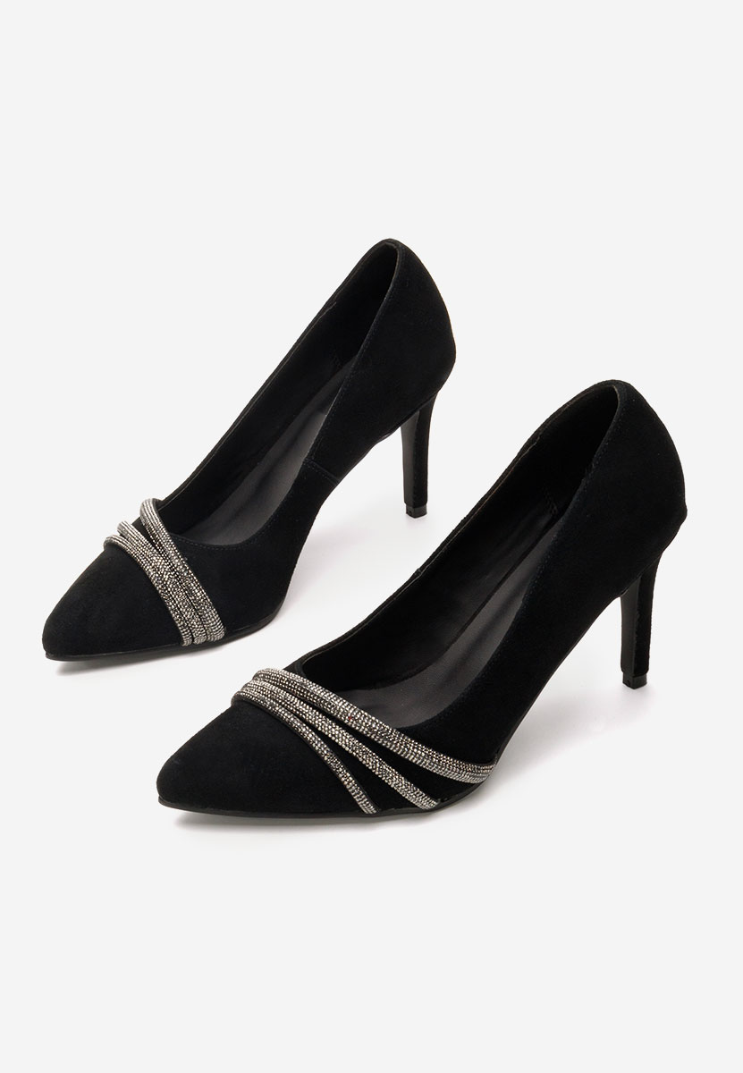 Chaussures stiletto en cuir noirs Marillia V2