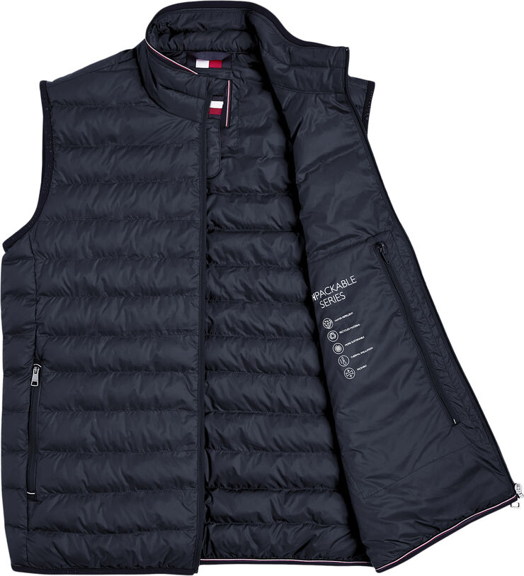 Tommy Hilfiger CORE PACKABLE CIRCULAR VEST Desert sky