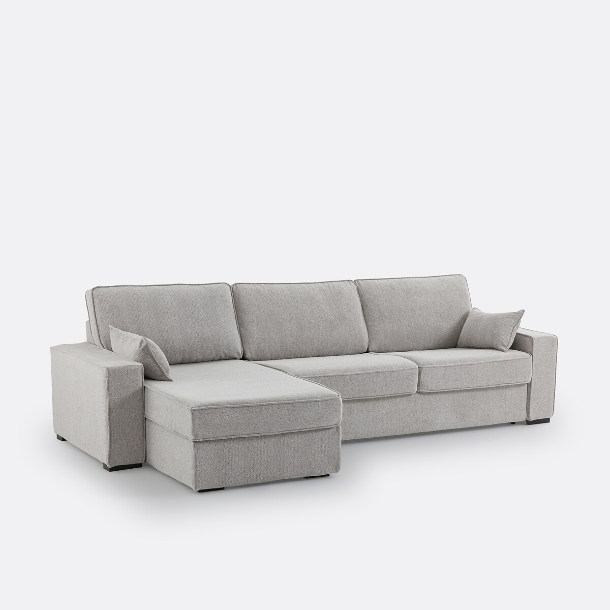 LA REDOUTE INTERIEURS<br>Sofá-cama de canto em tecido texturizado, espuma, Cécilia