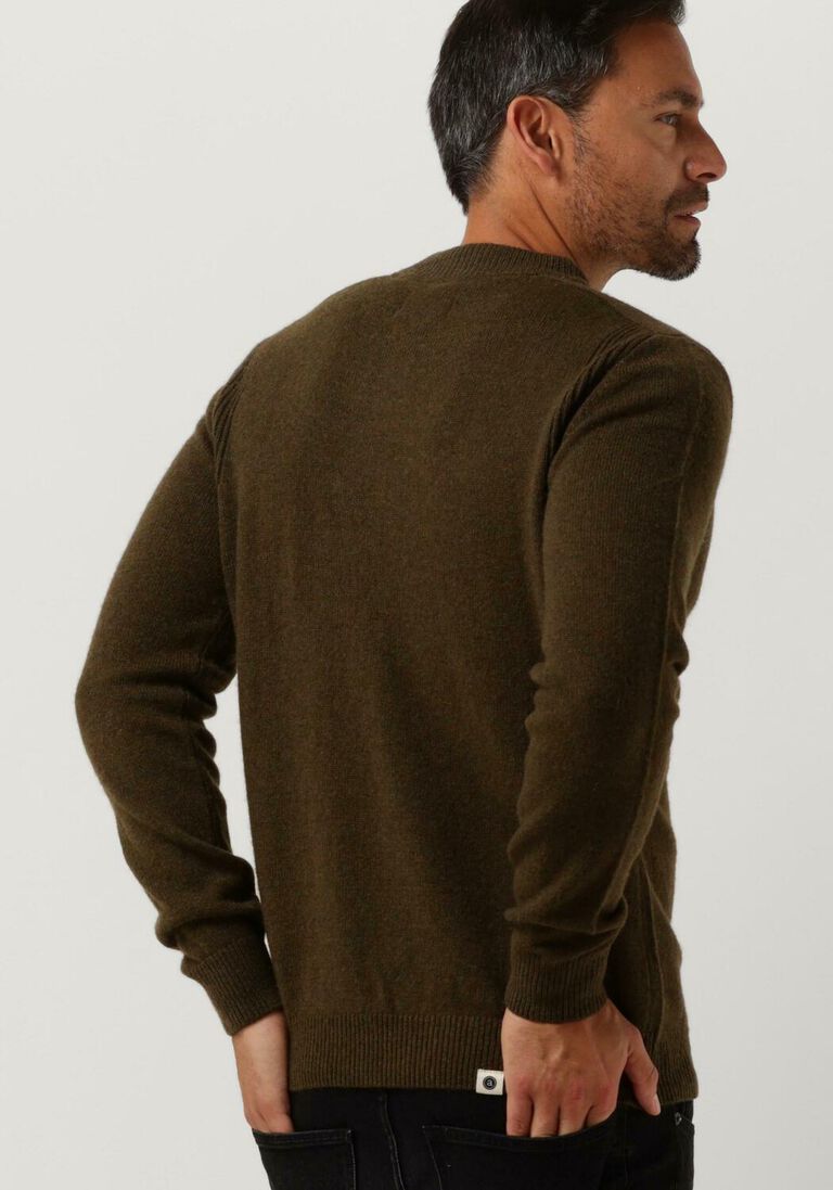 ANERKJENDT donkergroene anerkjendt trui akrico lambswool knit