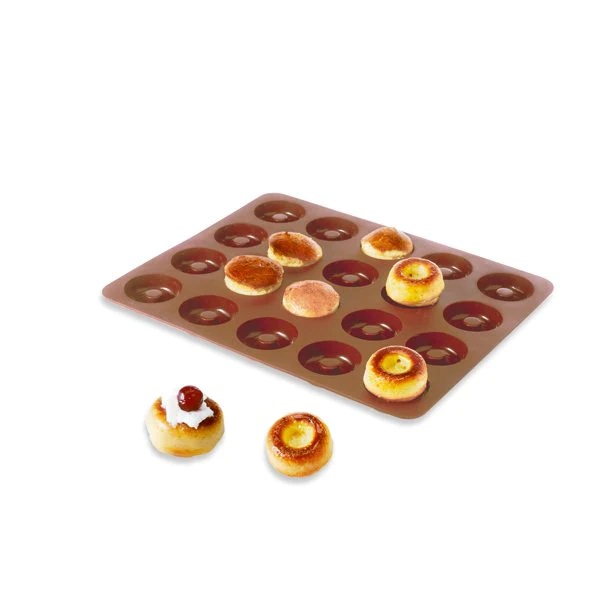 Flexi' Plaque silicone 20 mini-savarins Mathon