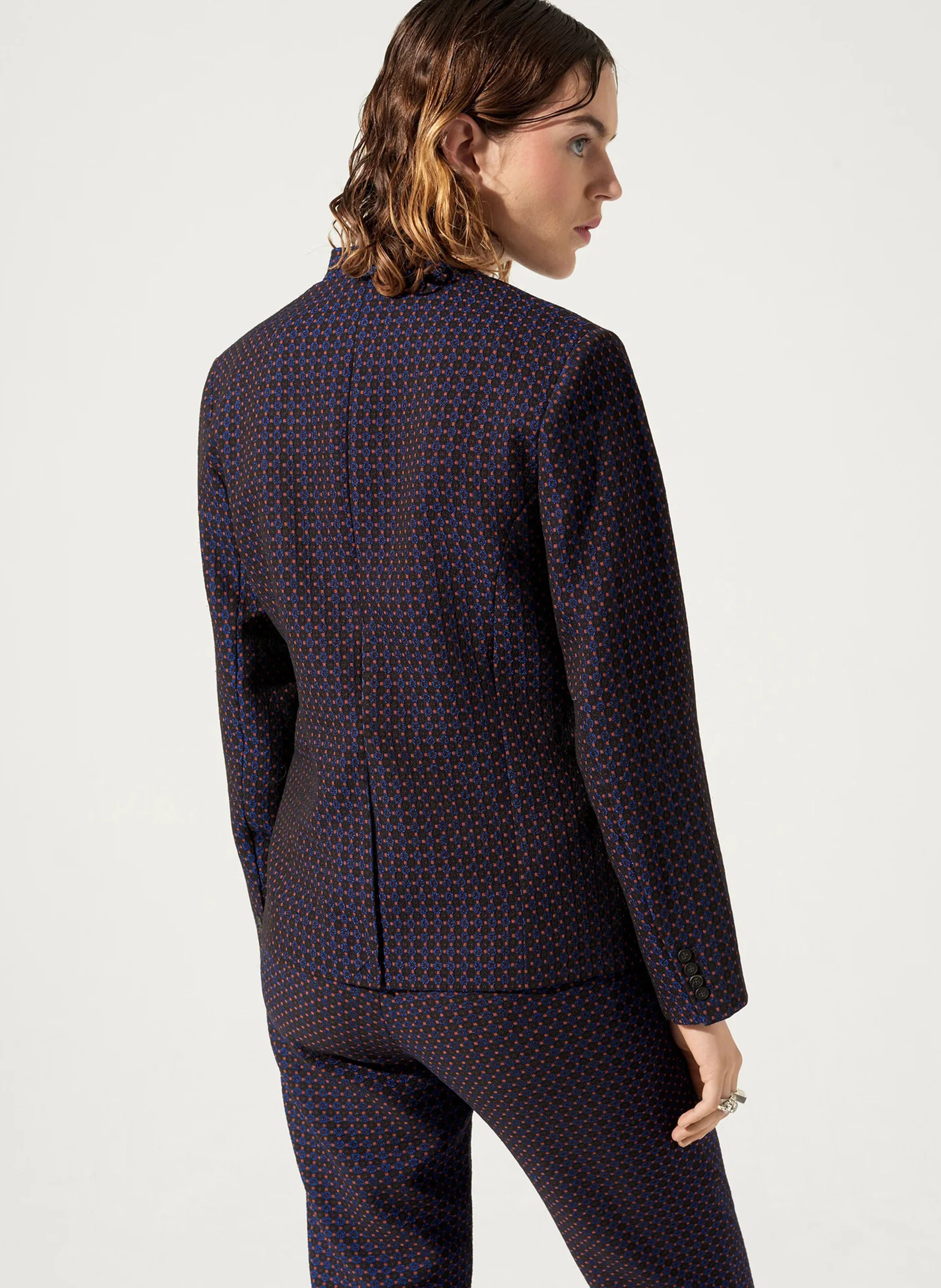 DJANGO - Veste tailleur ajustée jacquard| Noir