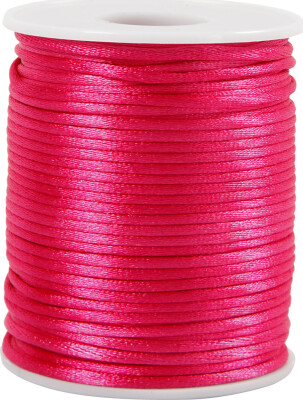 Satinsnor - 2 MM - Pink - 50 M