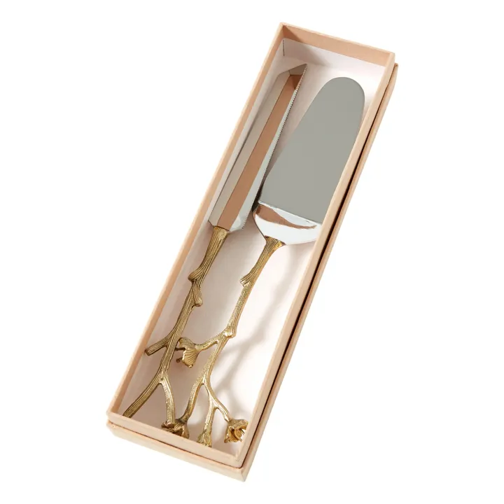 Doing Goods Coffret couverts à dessert Ava Blossom - Set de 2 | Gold
