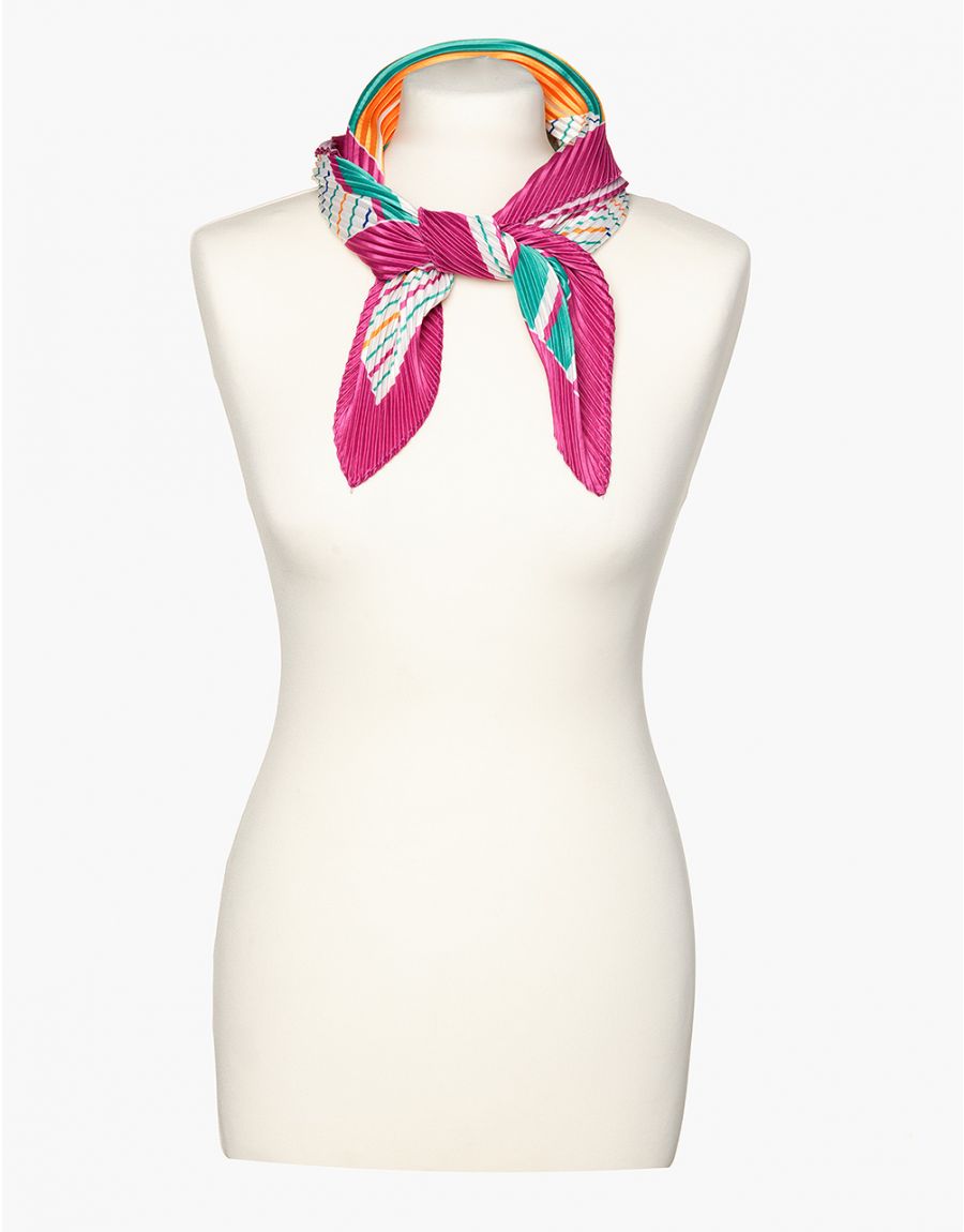 Foulard plissé carré