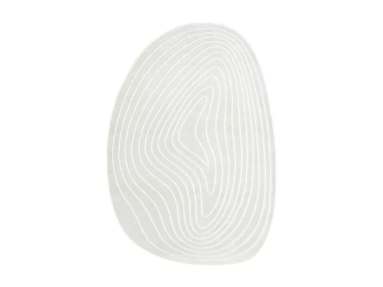 Elliott I - Tapis contemporain de forme organique - Écru - 200x290cm