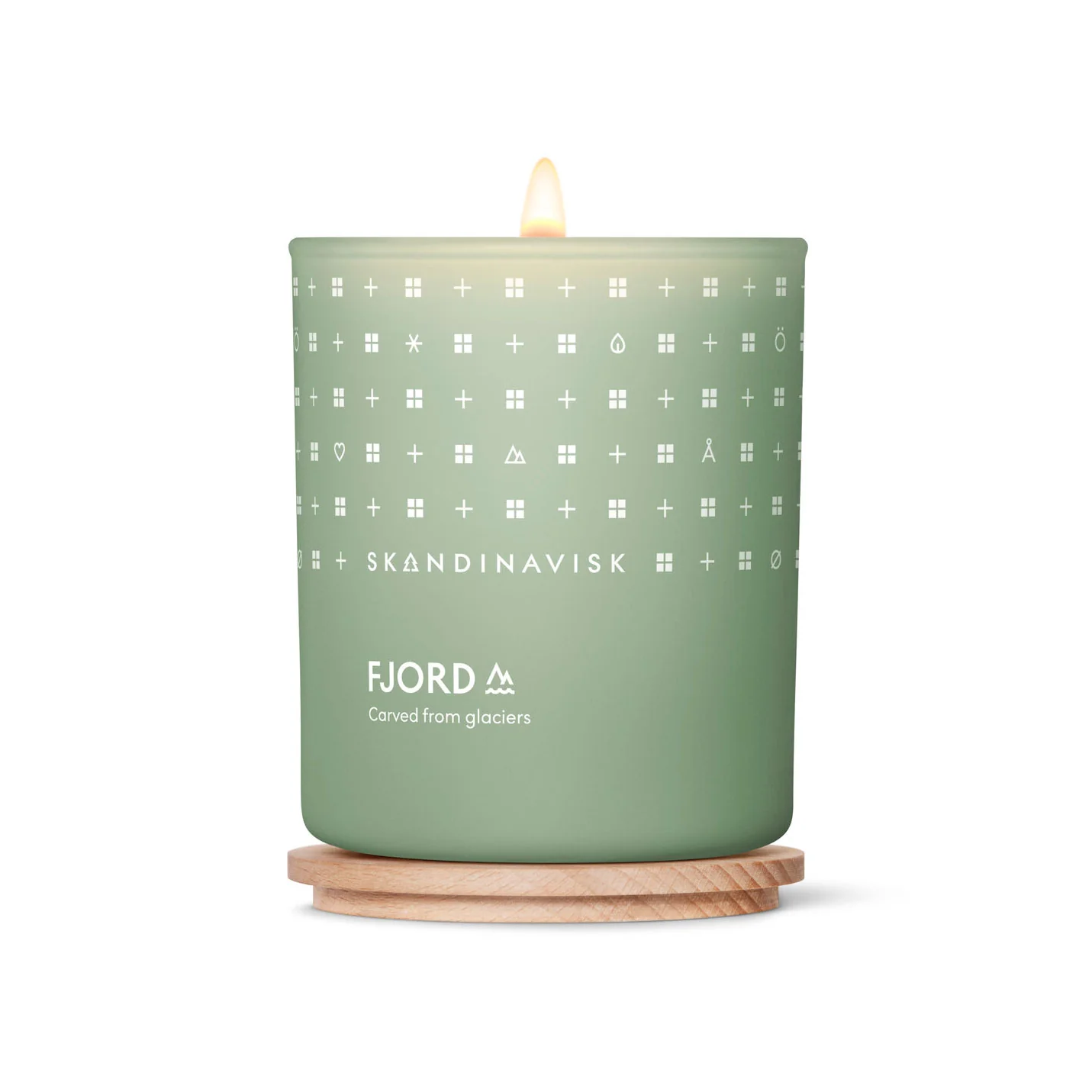 Skandinavisk  Fjord duftlys, 200g. - Fjord green