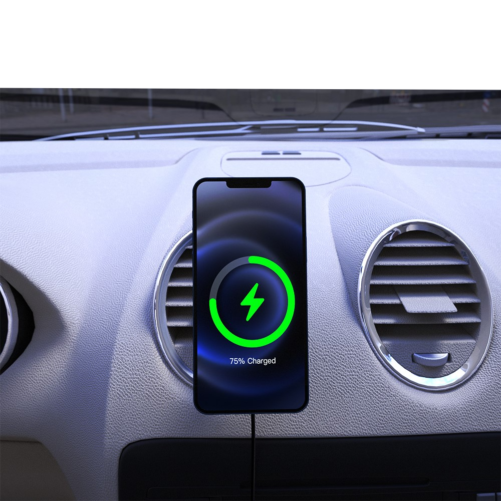 (15W) MagSafe Auto KFZ Halterung für Lüftungsgitter Air Frame - Schwarz