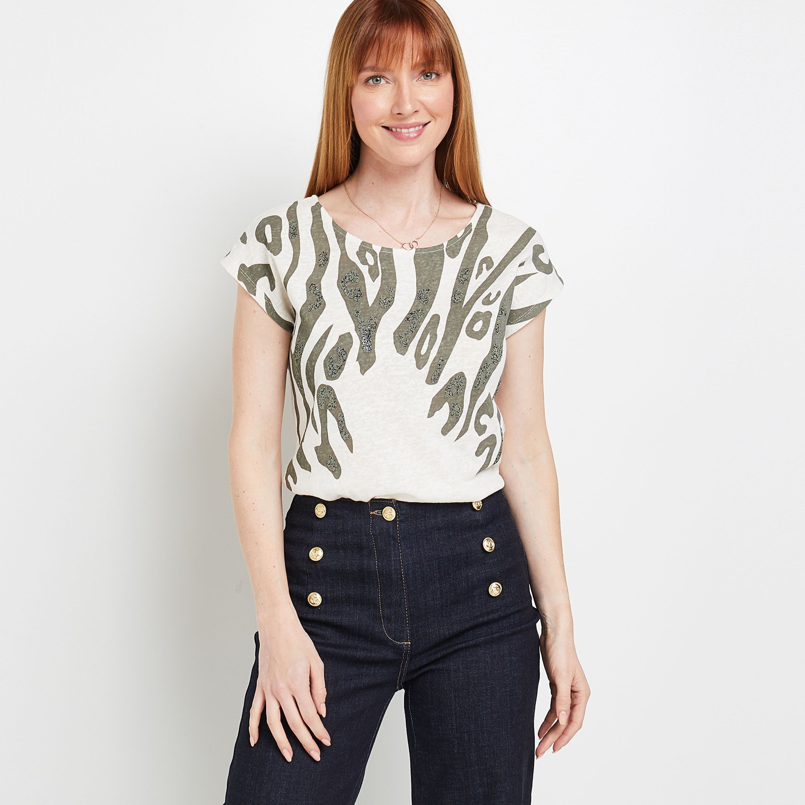 T-shirt femme - BLANC CASSE