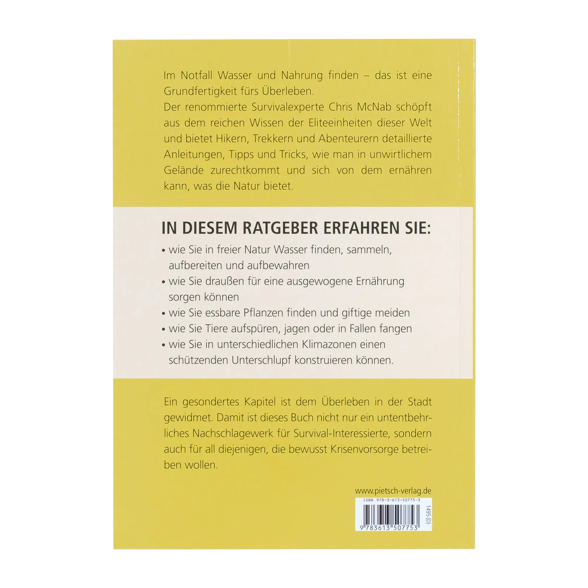 Pietsch Verlag -  Buch Ernährung und Überleben draußen
